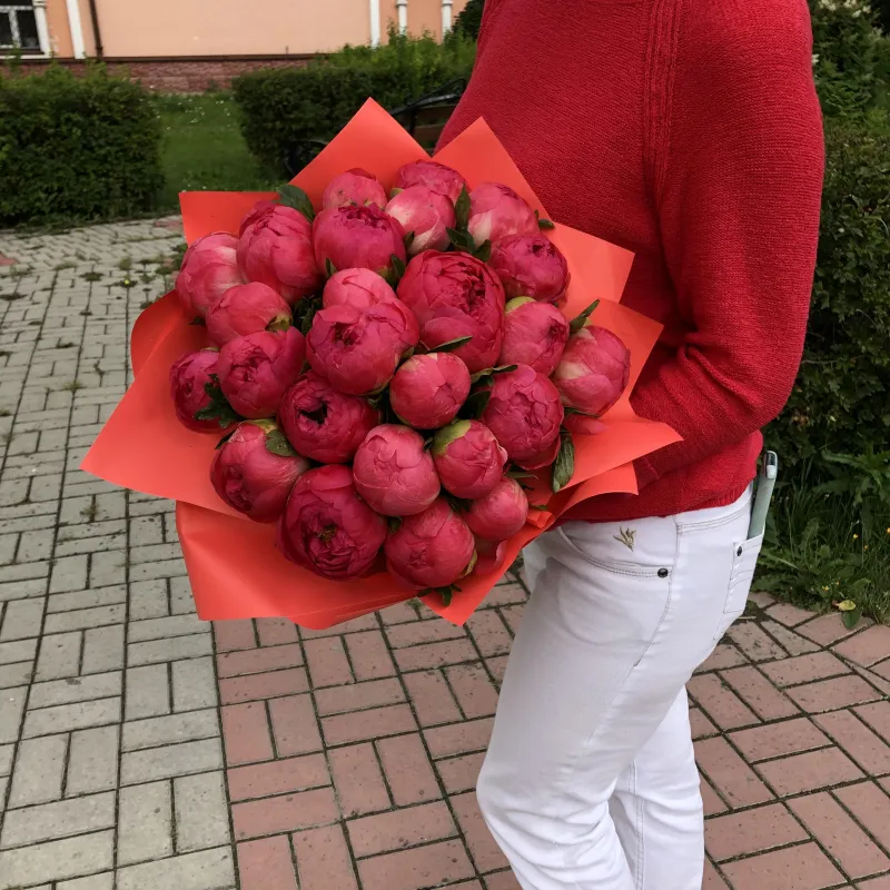 Букет «Малиновый закат»