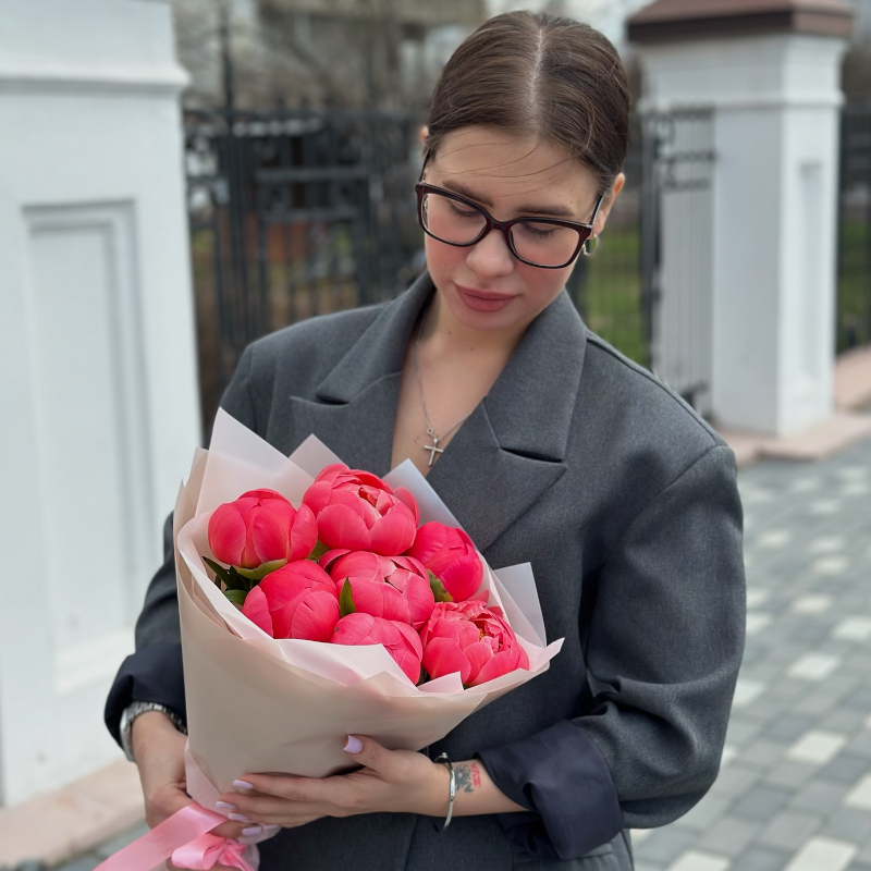 Букет пионов  «Розовая мелодия»