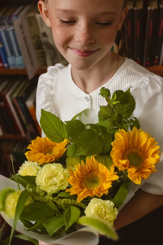 Букет с подсолнухами 