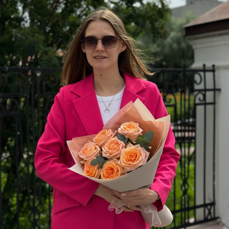 Букет 7 нежных роз