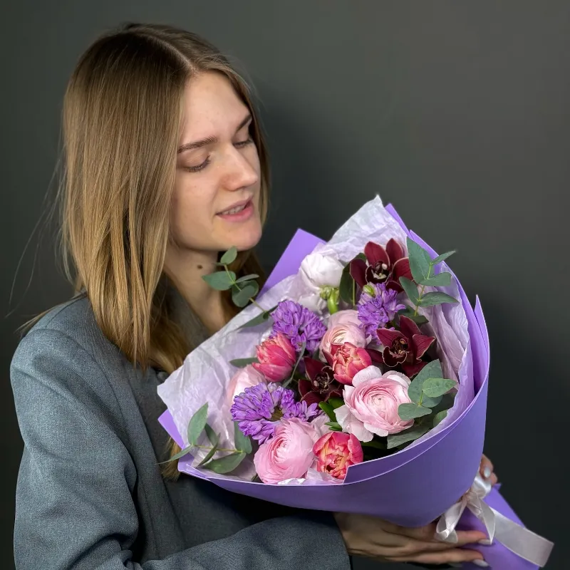 Сборный букет цветов «Нежные слова»