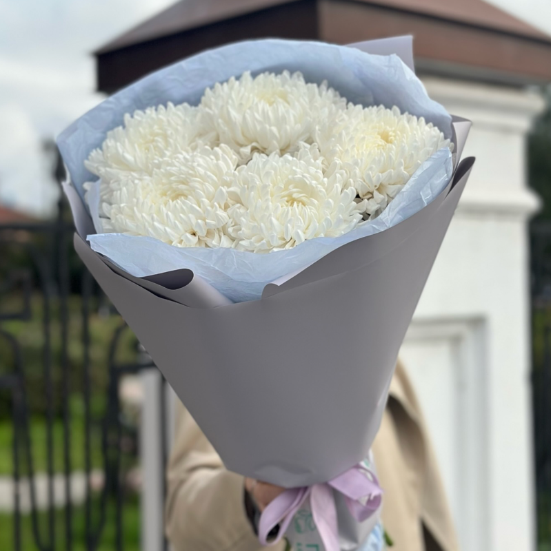 Букет из 5 хризантем