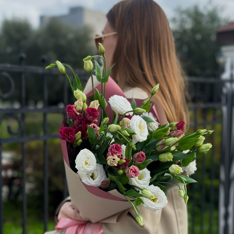 Монобукет микс 5 эустом